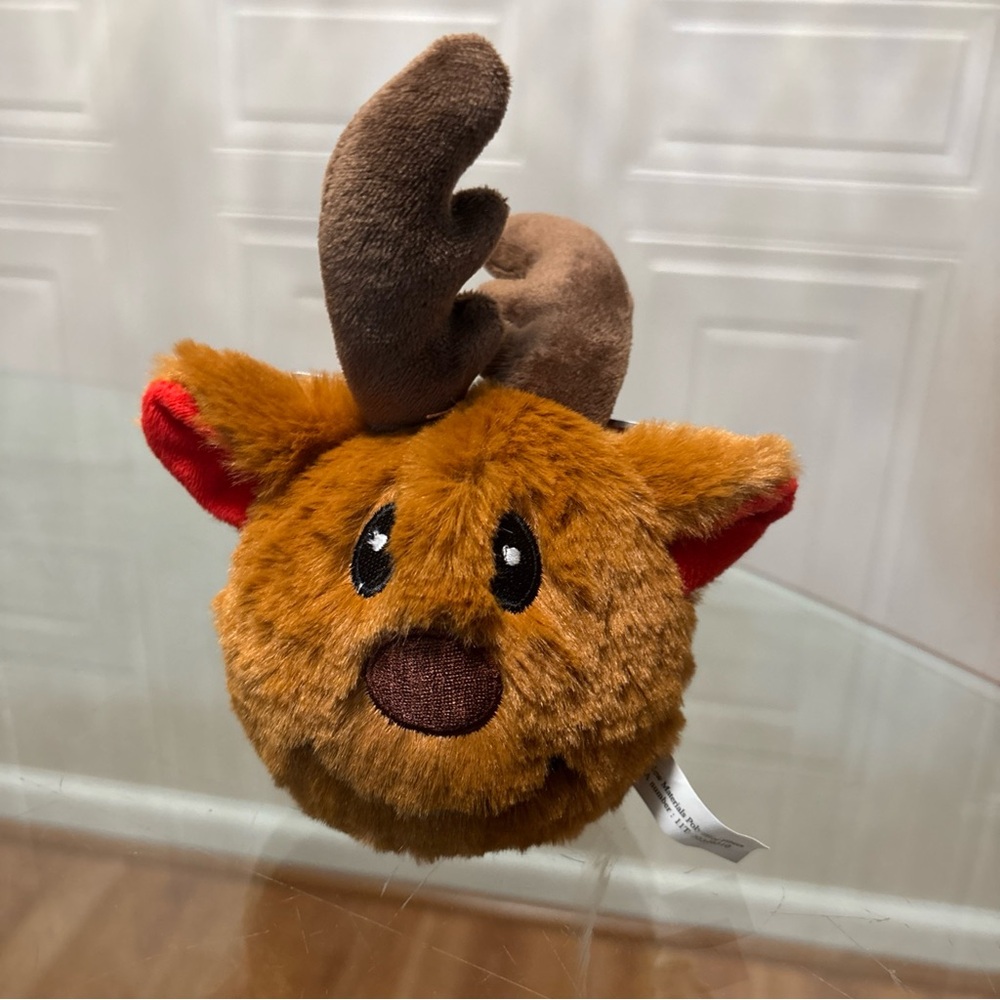 Patchwork Dog Toy Moose Face Ball Light  Dog Toy.